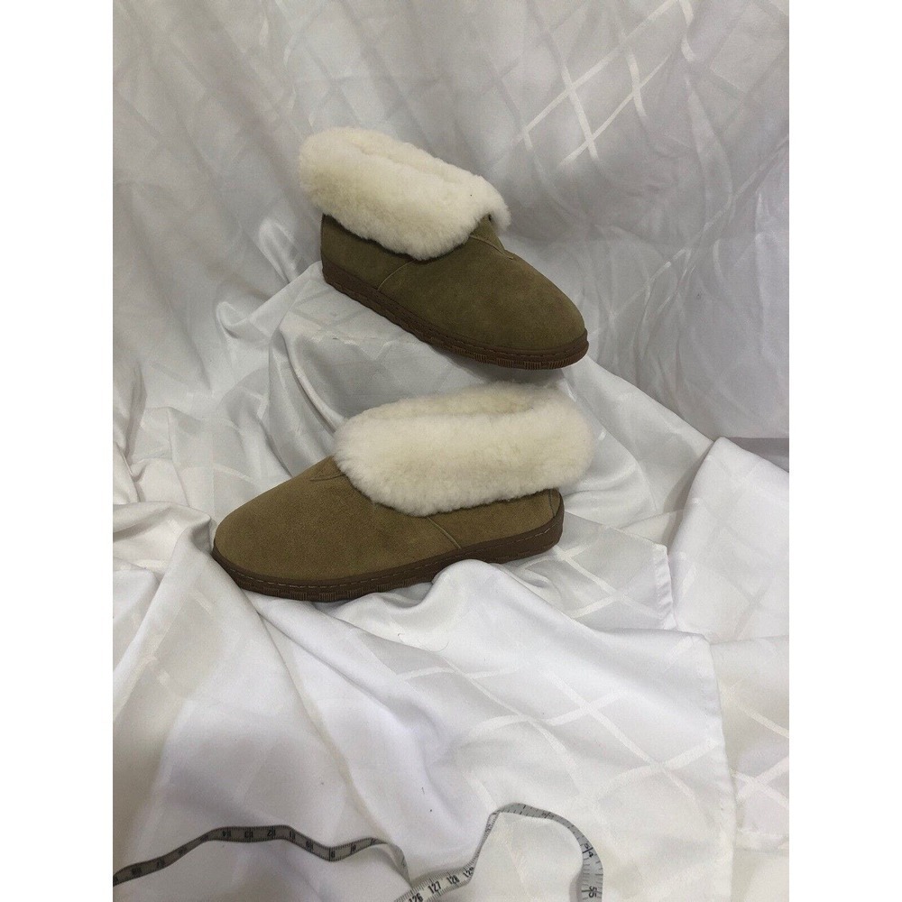 Mukluks Ankle Women's Moccasin Size L 5-6 Genuine Sheepskin Suede Leather Upper
